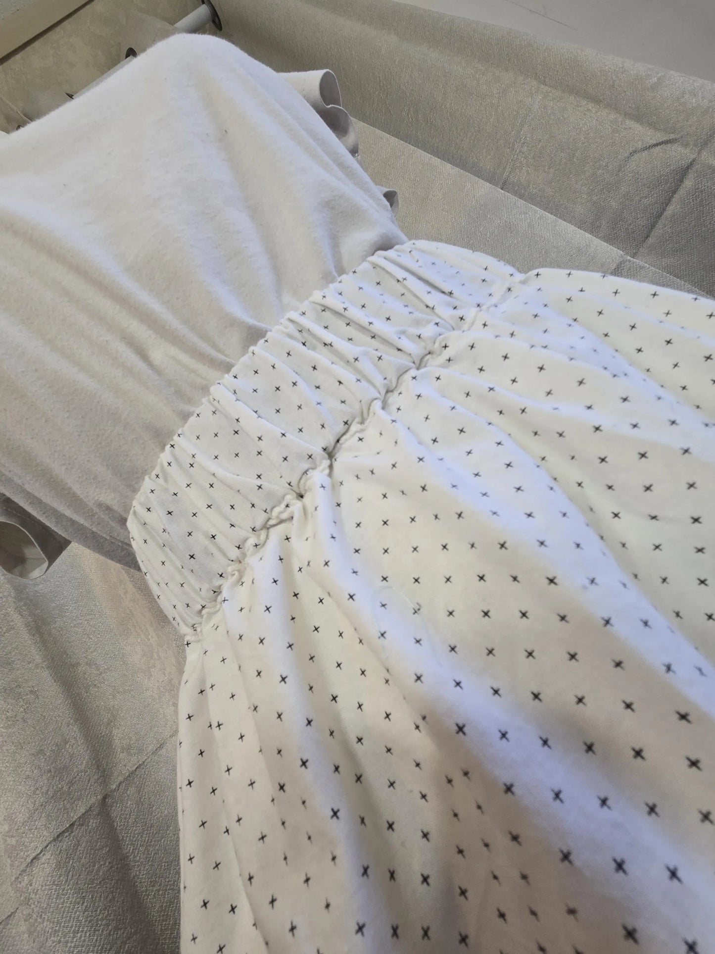 Handmade Indigenous Ribbon Skirt| White patterned Colorful | Sew What by Paige