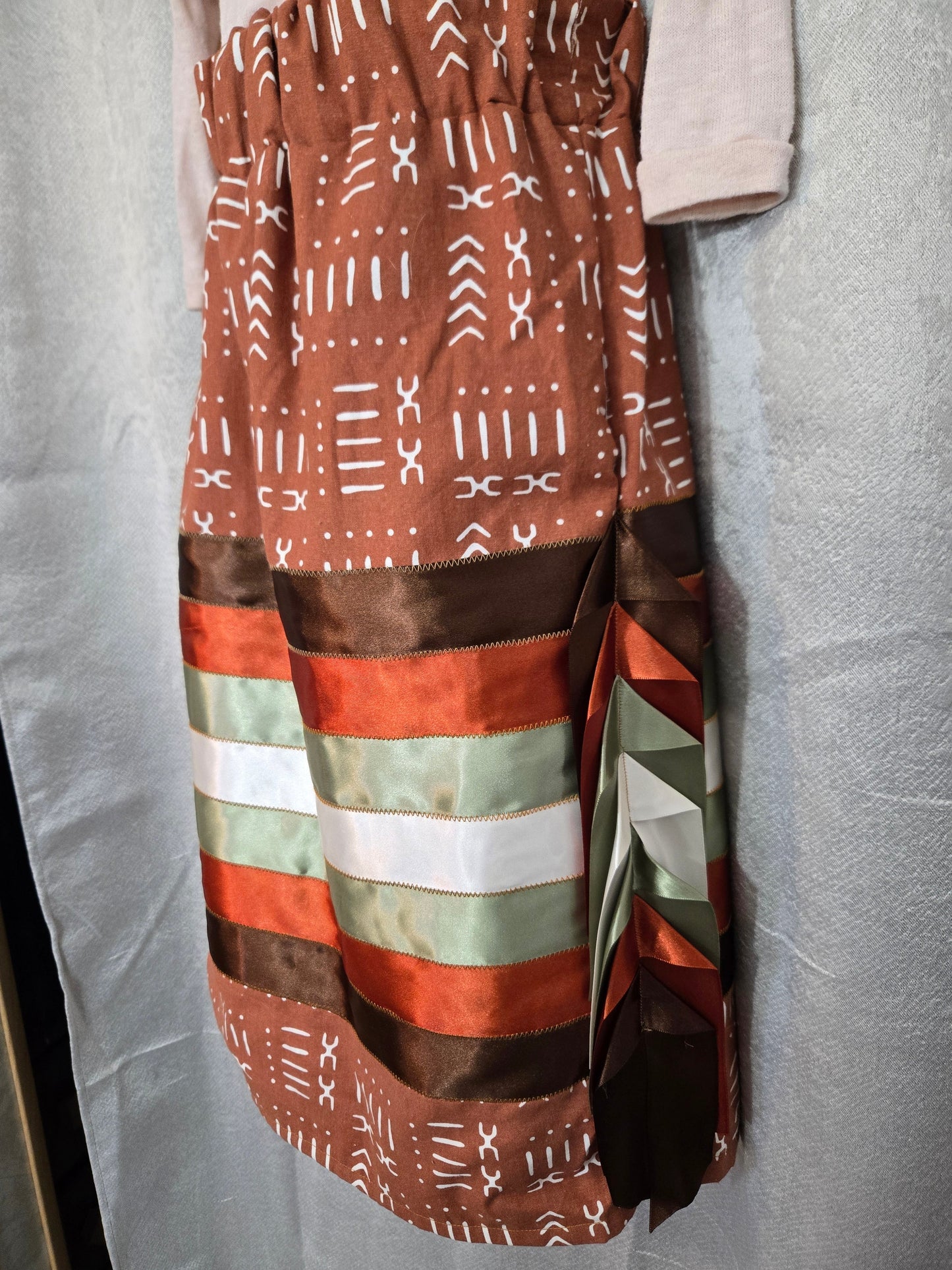 Kids Ribbon Skirt | Burnt Orange | Arrows